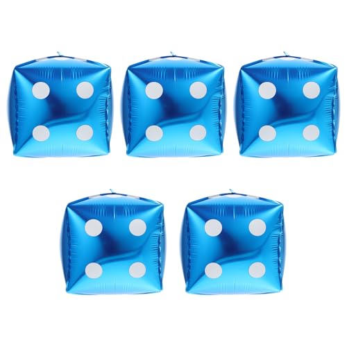 Cabilock 5 Stück Würfelballons, 4d Quadratische Aluminiumfolienballons für Themenparty-dekoration, Hochzeit, Geburtstagsfeier, Aktivitäten, Foto-requisiten Cabilock 5 Stück Würfelballons, 4d Quadratische Aluminiumfolienballons für Themenparty-dekoration, Hochzeit, Geburtstagsfeier, Aktivitäten, Foto-requisiten von Cabilock
