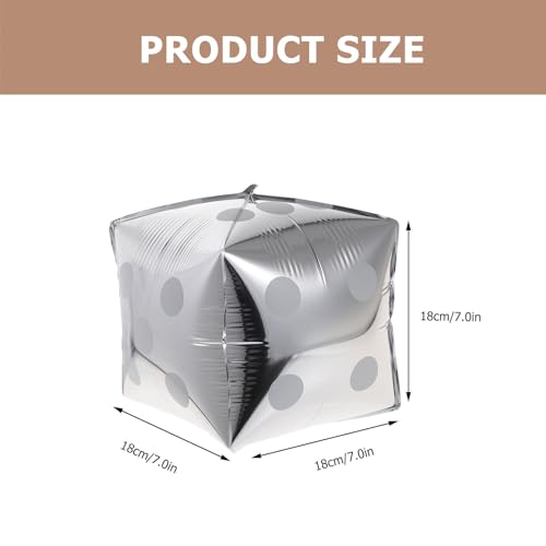 Cabilock 5 Stück Würfelballons, 4d Quadratische Aluminiumfolienballons für Themenparty-dekoration, Hochzeit, Geburtstagsfeier, Aktivitäten, Foto-requisiten Cabilock 5 Stück Würfelballons, 4d Quadratische Aluminiumfolienballons für Themenparty-dekoration, Hochzeit, Geburtstagsfeier, Aktivitäten, Foto-requisiten von Cabilock