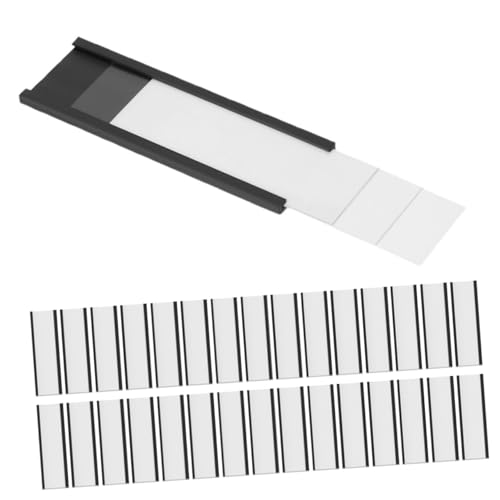 Cabilock 50 Stück C Förmige Magnetische Etikettenhalter mit Klarsichtschutz und Einsätzen für Metallregale und Whiteboards Effiziente Produktkennzeichnung für Organisation und Beschriftung von Cabilock