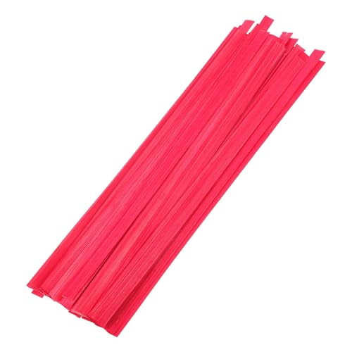 Cabilock 50 Stück Diy Bambusstreifen für Handgemachte Fächer und Malereien Weidenstreifen für Kreative Projekte Breit Rot von Cabilock