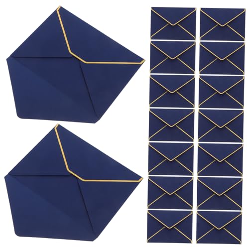 Cabilock 50 Stück Flap Umschläge mit Goldfolienrand Dickes Papier Luxuriöse Briefumschläge für Hochzeitseinladungen Grußkarten Babyparty Abschlussfeier Internationales Western Design von Cabilock