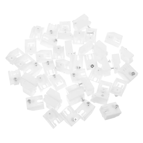 Cabilock 50 Stück Geräuschloses Seitenmontage Pulley für Vorhänge kein Bohren Nötig für Schlafzimmer und Arbeitszimmer Hält Schienen Sauber Geeignet für Verschiedene von Cabilock