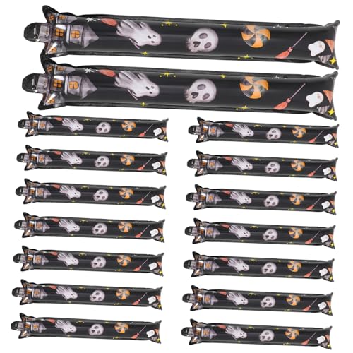 Cabilock 50 Stück Halloween Aluminium Folienballons mit Kreativen Ballonstäben Partydekoration für Halloween Festlichkeiten Sicher und von Cabilock