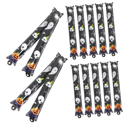 Cabilock 50 Stück Halloween Luftballon Sticks aus Aluminiumfolie Kreative Party Dekoration für Schaurige Festlichkeiten und Sicher für Halloween Feiern von Cabilock
