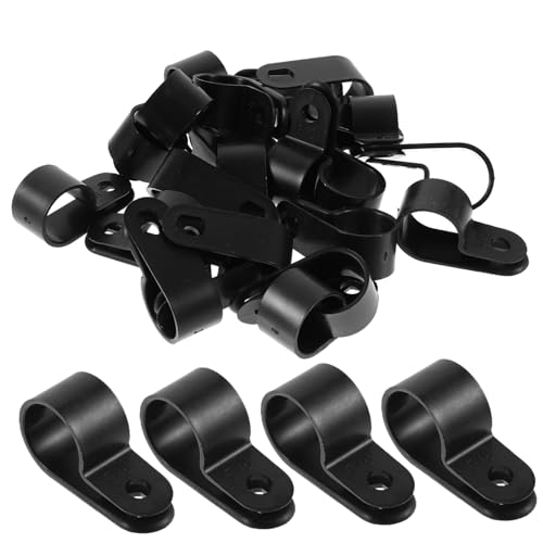 Cabilock 50 Stück Kabelklemmsortierer Kabelorganisator Wand Halter Draht Kabelklemmen Klemme Für Die Kabelführung Clips Für Tv-kabel Kabelclips Pvc Black von Cabilock