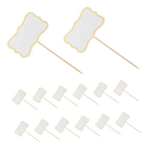Cabilock 50 Stück Käse Marker Food Labels aus Lebensmittelechtem Material Blanko Beschriftungsfähnchen für Buffet Charcuterie Boards Hochzeit Geburtstag und Party Dekoration von Cabilock