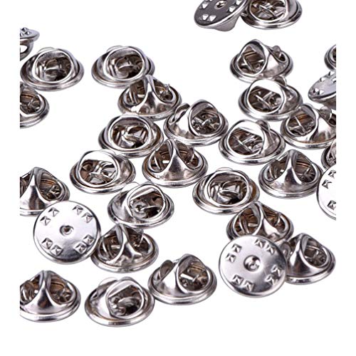 Cabilock 50 Stück Krawatte Tacks Pin Zurück Pin-rückseiten Pin Brosche Pin-backs-verriegelung Butterfly-kupplung Stiftrückseiten Blank Pins Kupplung Pin-rücken Metall Damen Leer von Cabilock