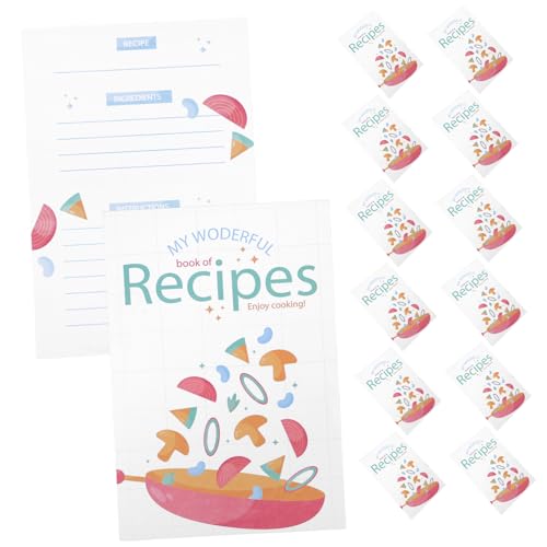 Cabilock 50 Stück Rezeptkarten Blanko Praktische Küchen-notizkarten aus Papier mit Abgerundeten Ecken Handlich und Leicht für Hochzeit Party Verlobung zum Selberschreiben und Mitnehmen von Cabilock