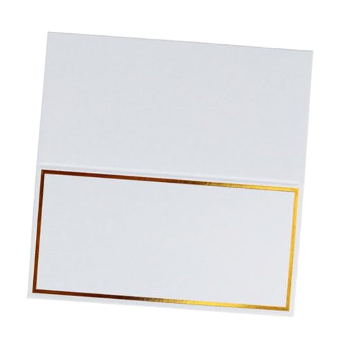 Cabilock 50 Stück Tischkarten Weiß mit Goldrand Blanko Platzkarten aus Hochwertigem Papier für Hochzeit Partydekoration Einfach Personalisierbar Tischdekoration Cabilock 50 Stück Tischkarten Weiß mit Goldrand Blanko Platzkarten aus Hochwertigem Papier für Hochzeit Partydekoration Einfach Personalisierbar Tischdekoration von Cabilock