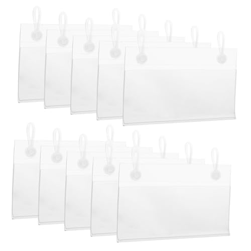 Cabilock 50 Stück Transparente Etikettenhalter Preiszeichen Halter für Schilddisplay für Werbung Preisschilder und Informationen für Supermärkte und Geschäfte Passend für Papier von Cabilock