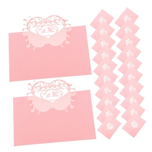 Cabilock 50 Stück Vogelhöhle Tischkarte Platzkarten Namenskarten Für Tischdekoration Empfangstischschilder Gästekarten Zur Hochzeit Bankettplatzkarte Hochzeitskarten Papier Rosa von Cabilock