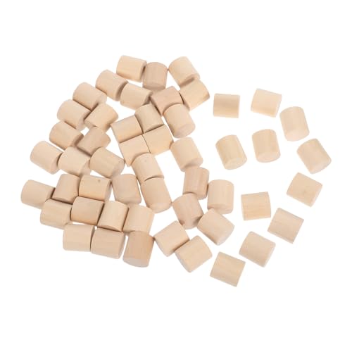 Cabilock 50Stücke DIY Holzhandwerksblöcke aus Naturholz Runde Unvollendete Hölzerne für Kunstprojekte Modellbau Wissenschaftliche Bildung von Cabilock
