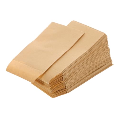 Cabilock 50Stücke Selbstklebende Kraftpapierumschläge für Aufbewahrung Kleiner Gegenstände für Schmuck mit Sicherem Verschluss Ordentlicher Organisation von Cabilock