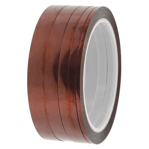 Cabilock 5Rollen Hochtemperatur Klebeband Polyimid Wärmeband Für Sublimation Lang Hohe Klebkraft Für Empfindliche Komponenten Vielseitige Anwendungen von Cabilock