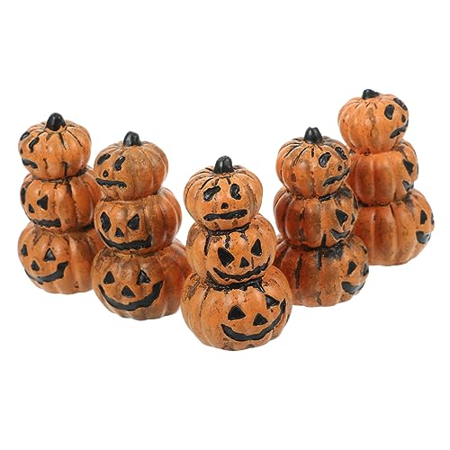 Cabilock 5st Japanische Halloween-kürbisdekorationen Halloween-Dekorationen Kürbiskissen Solar-Halloween-Lichter Im Freien Kürbisschale Mit Deckel Kürbis Im Freien Kugeln Kürbisse Kunstharz von Cabilock
