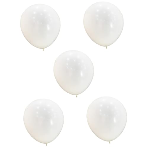 Cabilock Groß 5st Wetterbeobachtungsballon Große Weiße Latexballons Partydekorationen Kamera-kit Große Latexballons Gedenkballons Große Weiße Luftballons Emulsion Runden Weißer Latex von Cabilock