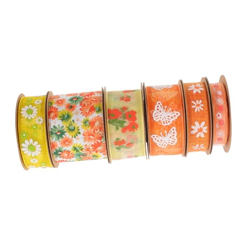 Cabilock 6 Rollen Blumenmuster Geschenkband Schneidbares Bastelband für Kleidung Langlebig und Vielseitig für Diy Hochzeiten Partys und Dekorationen Cabilock 6 Rollen Blumenmuster Geschenkband Schneidbares Bastelband für Kleidung Langlebig und Vielseitig für Diy Hochzeiten Partys und Dekorationen von Cabilock