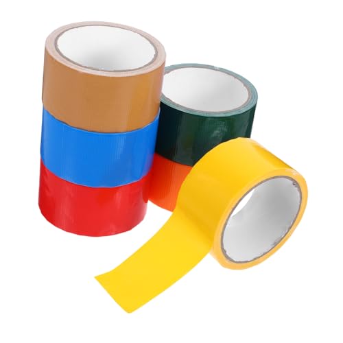 Cabilock 6 Rollen Dekoratives Klebeband Dekoratives Klebeband Farbiges Packband Farbband Verpackungsband Wasserdichtes Band Buntes Band Außenband Kanalgeschichte Bastelband Massenband Stoff von Cabilock