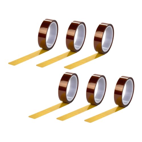 Cabilock 6 Rollen Hochtemperatur Sublimationsband Hitzebeständiges Transfer Klebeband Silikonfrei Rückstandsfrei für Heißpressen Lackieren Löten Pulverbeschichtung Vielseitig Einsetzbar Cabilock 6 Rollen Hochtemperatur Sublimationsband Hitzebeständiges Transfer Klebeband Silikonfrei Rückstandsfrei für Heißpressen Lackieren Löten Pulverbeschichtung Vielseitig Einsetzbar von Cabilock