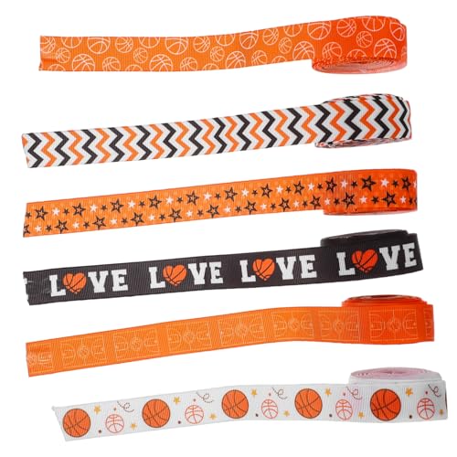 Cabilock 6 Rollen Kreatives Basketball Geschenkband aus Strapazierfähigem Polyester Bedrucktes DIY Dekorationsband für Geburtstagsfeiern und Festliche Geschenkverpackungen Cabilock 6 Rollen Kreatives Basketball Geschenkband aus Strapazierfähigem Polyester Bedrucktes DIY Dekorationsband für Geburtstagsfeiern und Festliche Geschenkverpackungen von Cabilock