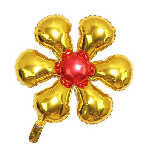 Cabilock 6 Stück Aluminium Folienballons Blumenform Blättrige Design Deko für Geburtstagsfeiern Kinderpartys Fotohintergründe Zufällige Farben Zufällige Farbe von Cabilock