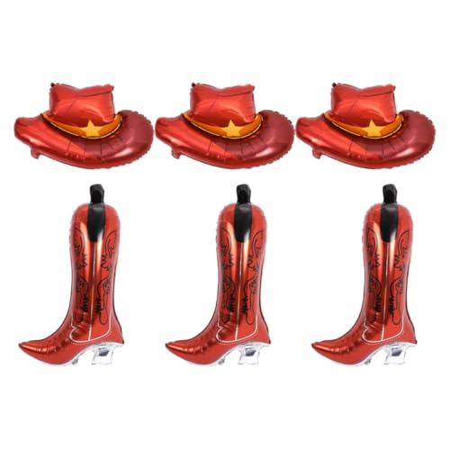 Cabilock 6 Stück Aluminiumfolie Cowboyhut und Stiefel Ballons für Cowgirl Geburtstagsfeiern und Bachelorette Partys Dekoration für Western Mottos Cabilock 6 Stück Aluminiumfolie Cowboyhut und Stiefel Ballons für Cowgirl Geburtstagsfeiern und Bachelorette Partys Dekoration für Western Mottos von Cabilock