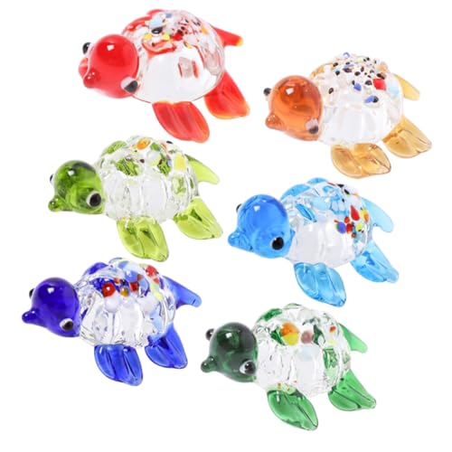 Cabilock 6 Stück Bunte Schildkrötenverzierungen Mini-schildkrötenfigur Schildkrötenpanzer Meeresschildkröten-Dekorationen Meeresschildkrötenfigur Bastelset Glas Zufällige Farbe Cabilock 6 Stück Bunte Schildkrötenverzierungen Mini-schildkrötenfigur Schildkrötenpanzer Meeresschildkröten-Dekorationen Meeresschildkrötenfigur Bastelset Glas Zufällige Farbe von Cabilock