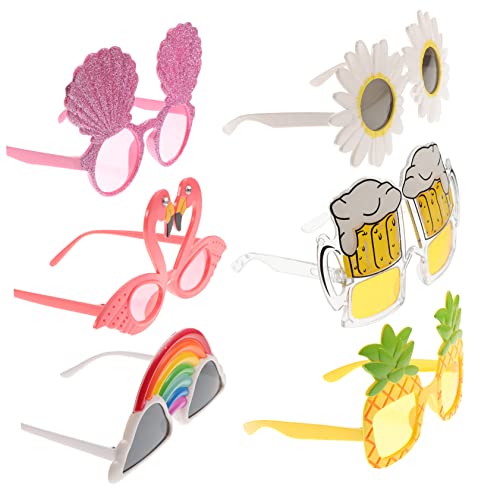 Cabilock 6 Stück Funny Hawaiian Sonnenbrille Kreative Partybrille für Strand und Kostümpartys Lustige Kostüm Sonnenbrillen Verschiedenen Formen für Foto Requisiten und Unvergessliche Cabilock 6 Stück Funny Hawaiian Sonnenbrille Kreative Partybrille für Strand und Kostümpartys Lustige Kostüm Sonnenbrillen Verschiedenen Formen für Foto Requisiten und Unvergessliche von Cabilock