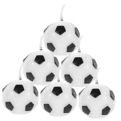 Cabilock Fußballkerzen-set – 6 Fußballkerzen – Geburtstagsparty-dekoration – Hochzeitskerzen – Partyzubehör Für Kinder – Paraffinmaterial Cabilock Fußballkerzen-set – 6 Fußballkerzen – Geburtstagsparty-dekoration – Hochzeitskerzen – Partyzubehör Für Kinder – Paraffinmaterial von Cabilock