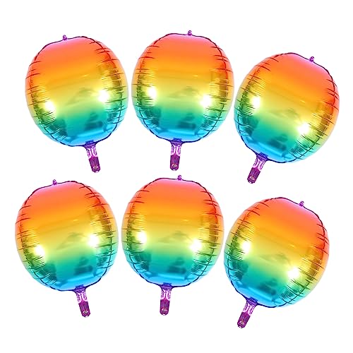 Cabilock 6 Stück Gradient Regenbogen Luftballons Farbige Deko für Hochzeiten Geburtstagsfeiern Weihnachtsfeiern Abschlussfeiern und Fotoshootings von Cabilock