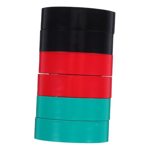 Cabilock 6 Stück Isolierband Isolierbänder Hochtemperaturbänder Farbiges Klebeband Zur Beschriftung Hochtemperatur-elektroband Dünnes Klebeband Elektrisches Heizband Farbbänder Black Pvc von Cabilock