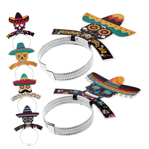Cabilock 6 Stück Mexikanisches Kopfband Dekorative Haarreifen für Cinco De Mayo Feiern Fiesta Party Accessoires Leicht Bequem für Fotos und Familienfeste Cabilock 6 Stück Mexikanisches Kopfband Dekorative Haarreifen für Cinco De Mayo Feiern Fiesta Party Accessoires Leicht Bequem für Fotos und Familienfeste von Cabilock