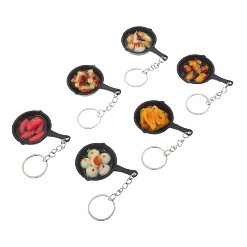 Cabilock 6 Stück Mini Food Schlüsselanhänger Lustige Pfannenanhänger mit Gebratenen Dumplings Wurst Garnelen Simulation Food Charms Schmuck Bag Charms für Handtaschen Partygeschenke Cabilock 6 Stück Mini Food Schlüsselanhänger Lustige Pfannenanhänger mit Gebratenen Dumplings Wurst Garnelen Simulation Food Charms Schmuck Bag Charms für Handtaschen Partygeschenke von Cabilock