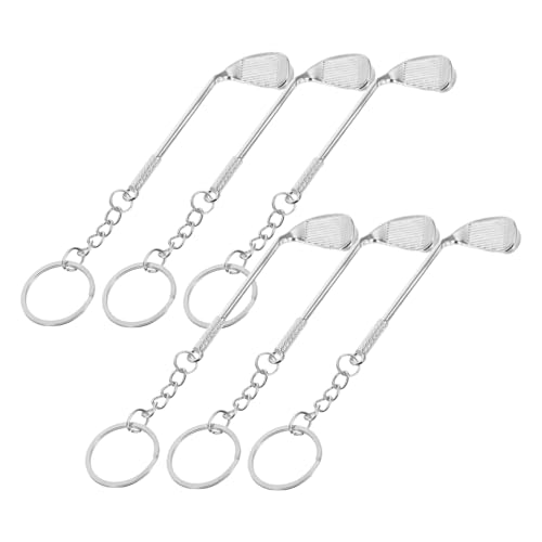 Cabilock 6 Stück Miniature Golfschläger Schlüsselring Tragbare Taschenanhänger für Golfliebhaber als Geschenkidee und Partyfavor für Sportenthusiasten von Cabilock