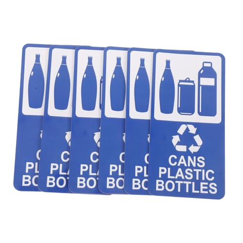 Cabilock 6 Stück Recycling Aufkleber für Mülltonnen Selbstklebende Wasserfeste Etiketten für Abfalltrennung Witterungsbeständige Beschriftung für Dosen und Flaschen für Küche Büro und Cabilock 6 Stück Recycling Aufkleber für Mülltonnen Selbstklebende Wasserfeste Etiketten für Abfalltrennung Witterungsbeständige Beschriftung für Dosen und Flaschen für Küche Büro und von Cabilock