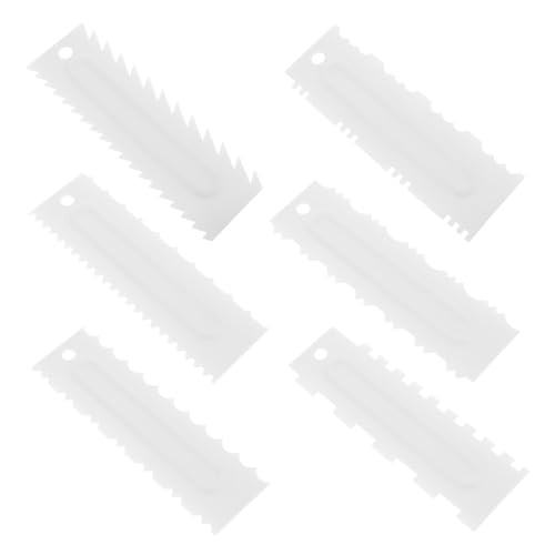 Cabilock 6 Stück Teiliges Backschaber-Set aus Langlebigem PP Vielseitige Küchenutensilien für Brot Kuchen Fondant und Creme Ergonomisch Geformt für Komfortables Backen und Dekorieren zu von Cabilock