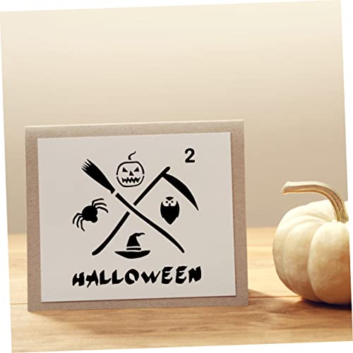 Cabilock 6 Stück Teiliges Halloween Kuchen Schablonen aus Leichtem Wiederverwendbarem Kunststoff Weiße Cake Stencil Molds für Diy Dekoration Edukatives Bastelspielzeug für Erwachsene von Cabilock