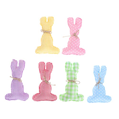 Cabilock 6 Stück Teiliges Osterhasen aus Stoff Bunte Häschenfiguren Verschiedenen Mustern Niedliche Hasenform Ornamente für Osterfest und Partyschmuck Vielseitige Dekoration Cabilock 6 Stück Teiliges Osterhasen aus Stoff Bunte Häschenfiguren Verschiedenen Mustern Niedliche Hasenform Ornamente für Osterfest und Partyschmuck Vielseitige Dekoration von Cabilock