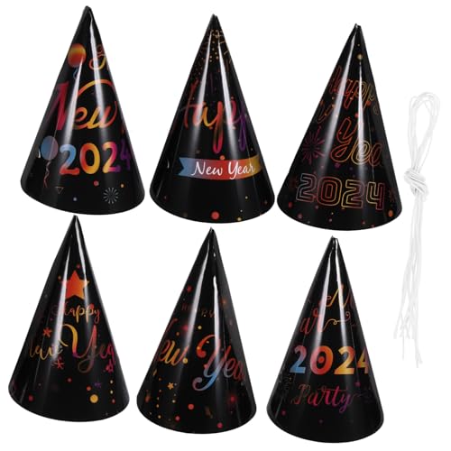 Cabilock 6 Stück Teiliges Papier Partyhüte Leicht Neujahrsfeier Mützen Partyzubehör für Erwachsene Sicher und Komfortabel Cabilock 6 Stück Teiliges Papier Partyhüte Leicht Neujahrsfeier Mützen Partyzubehör für Erwachsene Sicher und Komfortabel von Cabilock
