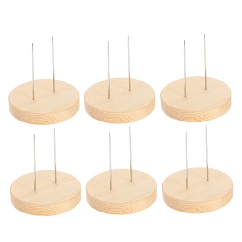 Cabilock 6 Stück Teiliges Puppenständer aus Nachhaltigem Holz mit Doppelter Nadel Stabile Präsentationshalterung für Puppen und Figuren für Handarbeit und Dekoration von Cabilock