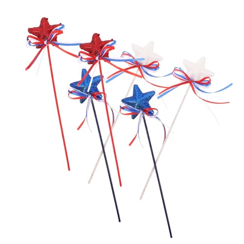 Cabilock 6 Stück Teiliges Sternstab mit Schleife Rot Weiß Blau Patriotische Dekoration für Unabhängigkeitstag Nationalfeiertag und Gedenktag Vielseitig Einsetzbar für Vasen und Cabilock 6 Stück Teiliges Sternstab mit Schleife Rot Weiß Blau Patriotische Dekoration für Unabhängigkeitstag Nationalfeiertag und Gedenktag Vielseitig Einsetzbar für Vasen und von Cabilock
