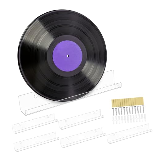 Cabilock 6 Stück Teiliges Vinyl Halter aus für Wandmontage Schallplatten Display Halterung Platzsparender Organizer für Alben und Design für Kleine Räume Cabilock 6 Stück Teiliges Vinyl Halter aus für Wandmontage Schallplatten Display Halterung Platzsparender Organizer für Alben und Design für Kleine Räume von Cabilock
