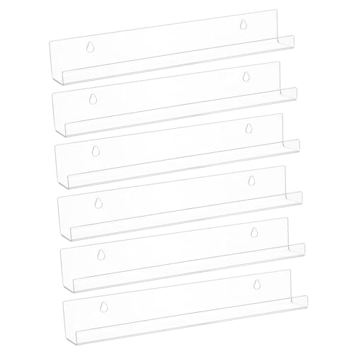 Cabilock 6 Stück Teiliges Wandregal für Schallplatten aus Hängendes Vinyl Display Regal Vielseitige Montageoptionen für Wohndesign zur Aufbewahrung und Präsentation von Alben von Cabilock