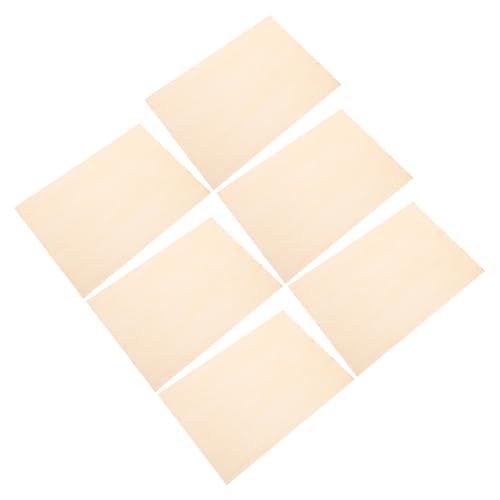 Cabilock 6 Stück Unbehandelte Holzplatten für Diy Projekte Lindenholz Bastelmaterial zum Gravieren und Schnitzen Dicke Vielseitig Einsetzbar von Cabilock