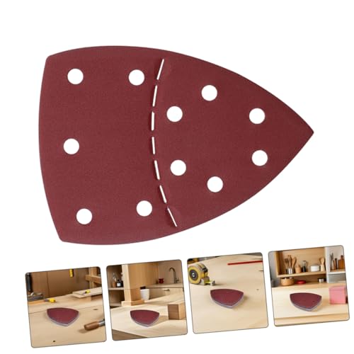 Cabilock 60 Stück Teiliges Dreiecksschleifpapier für Palm Schleifer mit Abnehmbar Staubabsorbierend Langlebig Geeignet für Holz Metall und Möbelpolitur von Cabilock