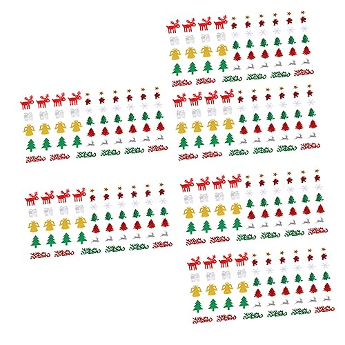 Cabilock 6Packungen Pack Weihnachtskonfetti Aus Kunststoff Für Festliche Tischdekoration Für Weihnachtsfeiern Und Festliche Anlässe von Cabilock