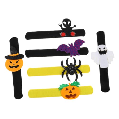Cabilock 6Stücke Teiliges Halloween Slap Armband Handgelenk Spielzeuge Mit Halloween Motiven Für Kindergeburtstagsfeiern Und Halloween Partys Cabilock 6Stücke Teiliges Halloween Slap Armband Handgelenk Spielzeuge Mit Halloween Motiven Für Kindergeburtstagsfeiern Und Halloween Partys von Cabilock