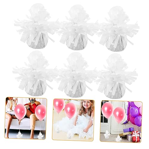 Cabilock 6Stücke Wiederverwendbare Ballongewichte für Helium und Latexballons Dekorative Anhänger für Hochzeiten und Partys Effektive Ballonbeschwerer Zubehör von Cabilock