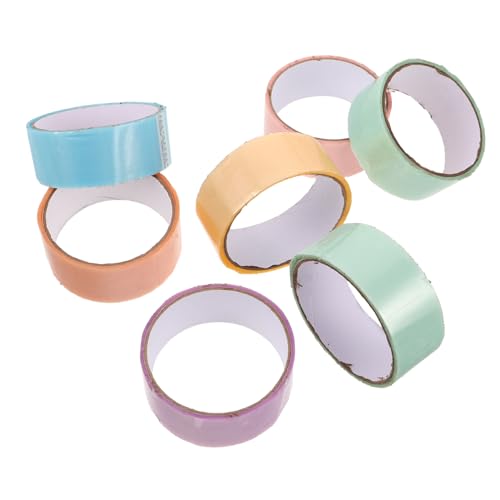 Cabilock 7Roll Buntes breites Klebeband Grundklebeband Klassenzimmer lebendiges Klebeband Klassenzimmerorganisationsband wasserdichtes Handwerkband Verpackungskunsthandwerksband bopp von Cabilock