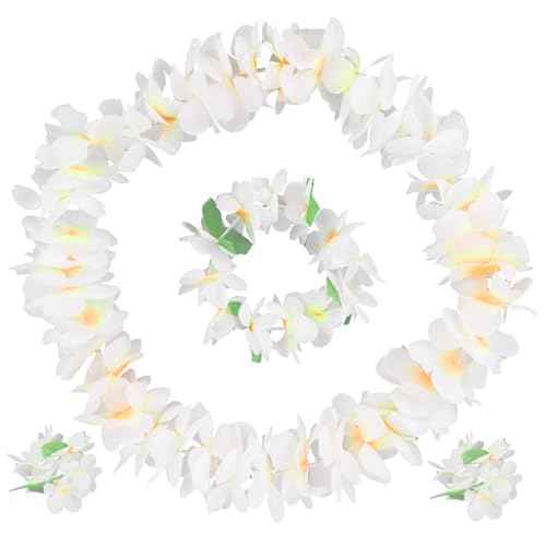 Cabilock 8 STK Blumenkranz hawaiianische Girlande für Kinder Hula-Halskette Luau-Girlande Armband bänder blumenhaarkranz Stirnband Kopftuch hawaiianischer Kopfschmuck künstliche Weiß Cabilock 8 STK Blumenkranz hawaiianische Girlande für Kinder Hula-Halskette Luau-Girlande Armband bänder blumenhaarkranz Stirnband Kopftuch hawaiianischer Kopfschmuck künstliche Weiß von Cabilock